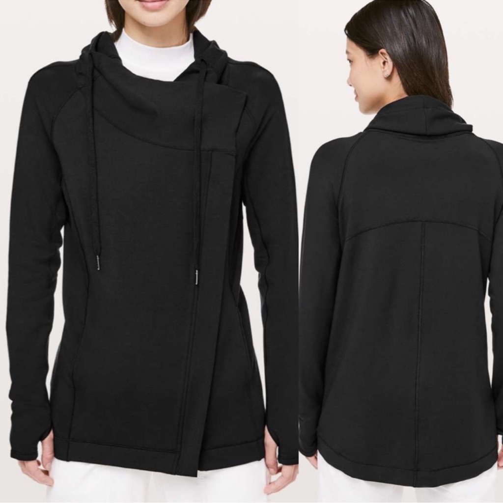 Lululemon Coast Easy Wrap Full Zip Jacket Black Size 10